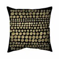 Fondo 20 x 20 in. Dots on Gold-Double Sided Print Indoor Pillow FO2792960